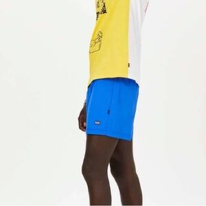 Rowing Blazers 32 Cobalt Blue Nylon Shorts‎ 4” Inseam Preppy Pull On Elastic